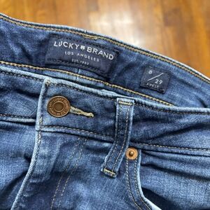 Lucky Brand Mid Rise Skinny Ankle Jeans Medium Wash Blue Denim Women Size 8/29